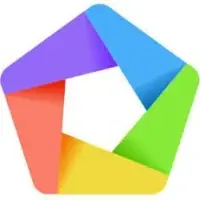 MEmu Play logo featuring a colorful pentagon with segments in purple, blue, green, yellow, and red.